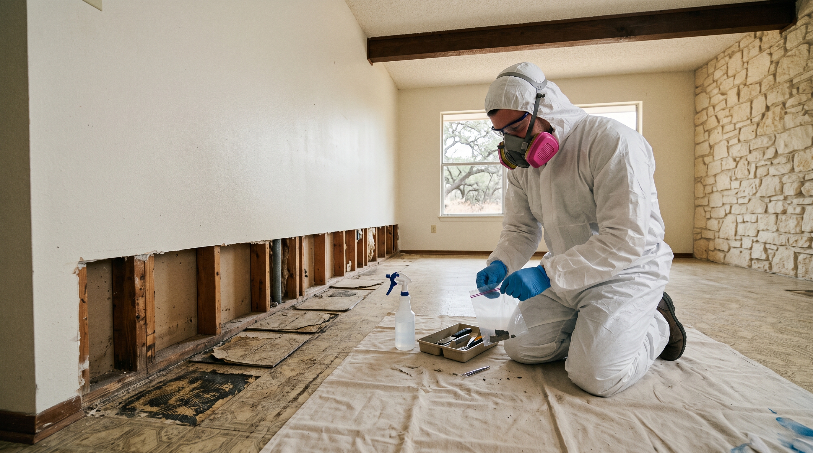 Featured image for: Why We Test for Asbestos Before Remodeling or Water Damage Repair in Texas